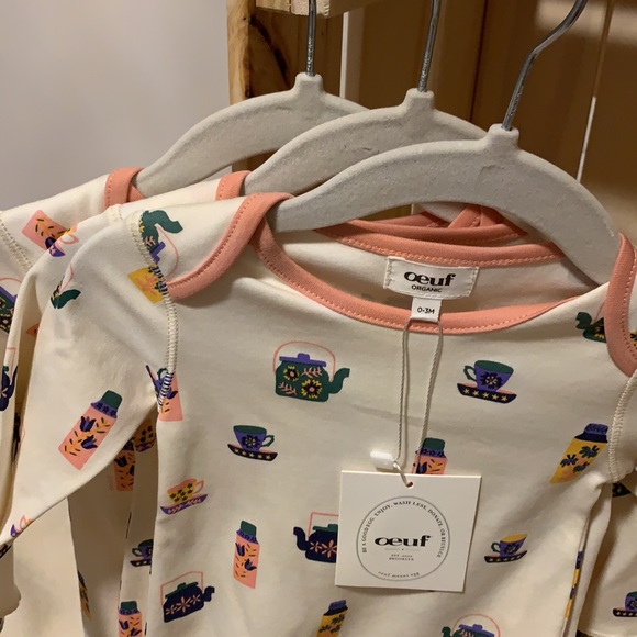 Oeuf Gardenia Onesie Snaps Pima Cotton - Picture 2 of 3